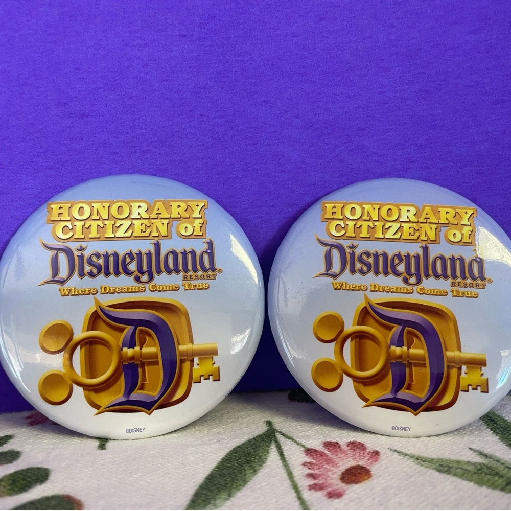 Disneyland Honorary Citizen Buttons